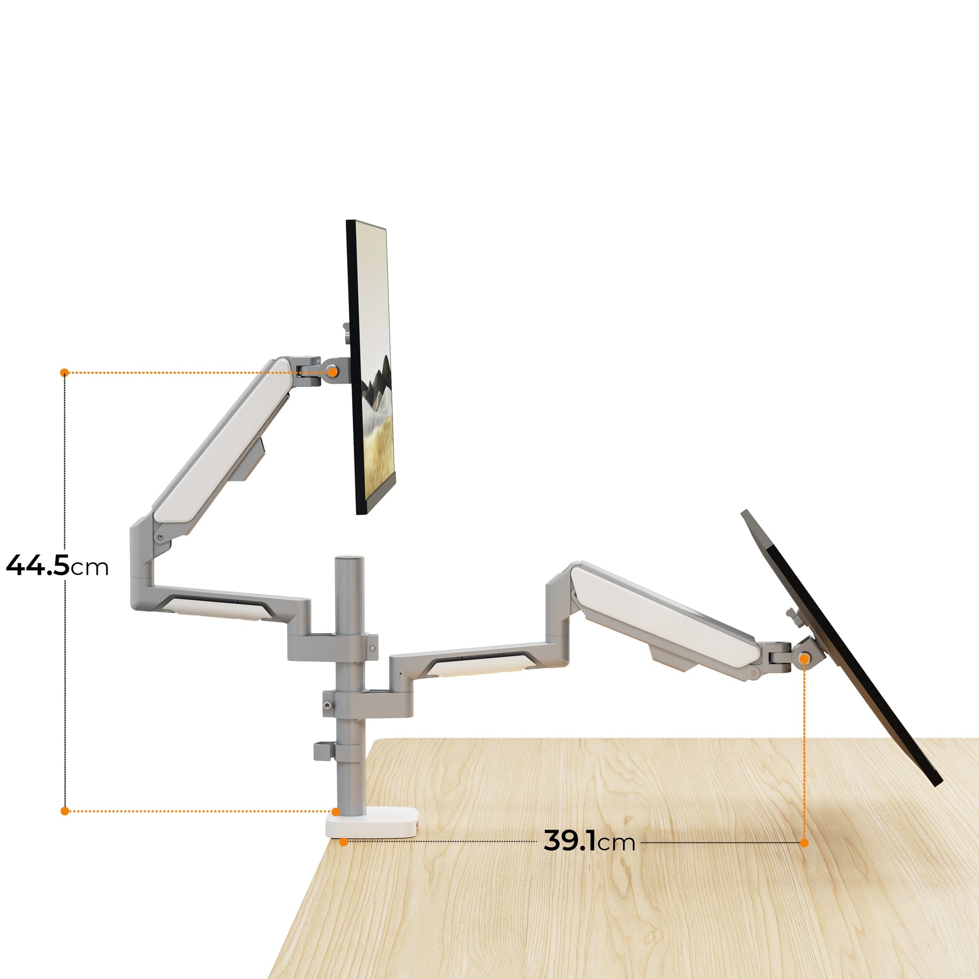 Monitor Arm voor Twee Schermen - SH - X7 - Douxe