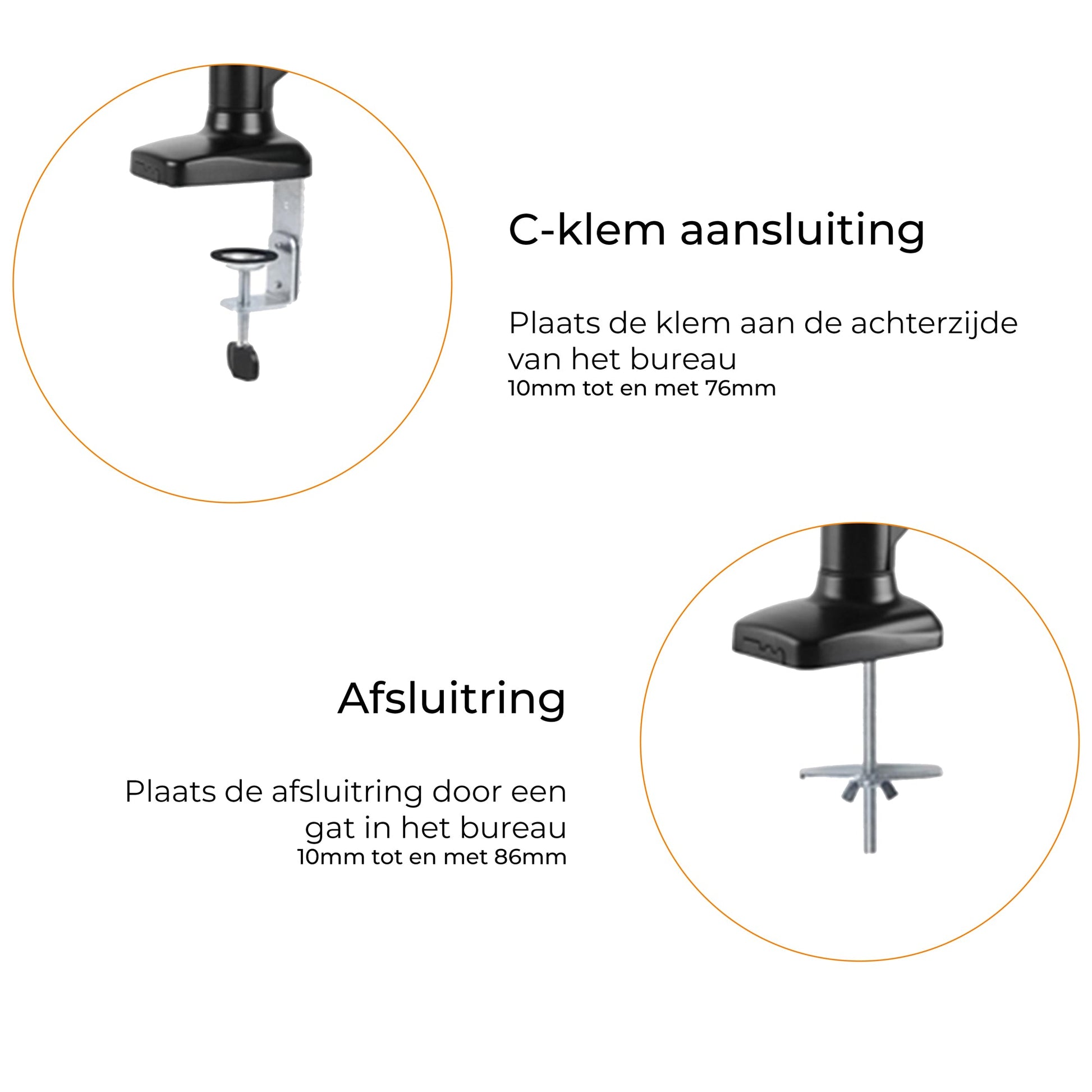 Gasveer Monitor arm voor twee schermen - FM - SPM2 - Douxe