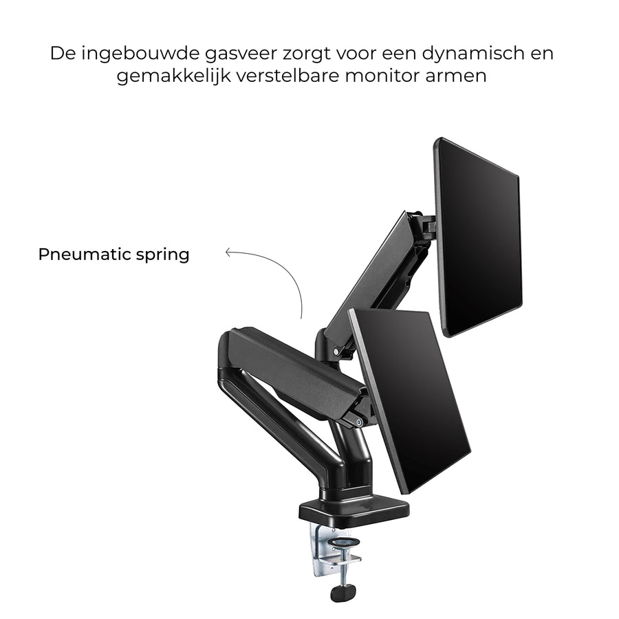 Gasveer Monitor arm voor twee schermen - FM-SPM2 - monitorbeugel - Douxe