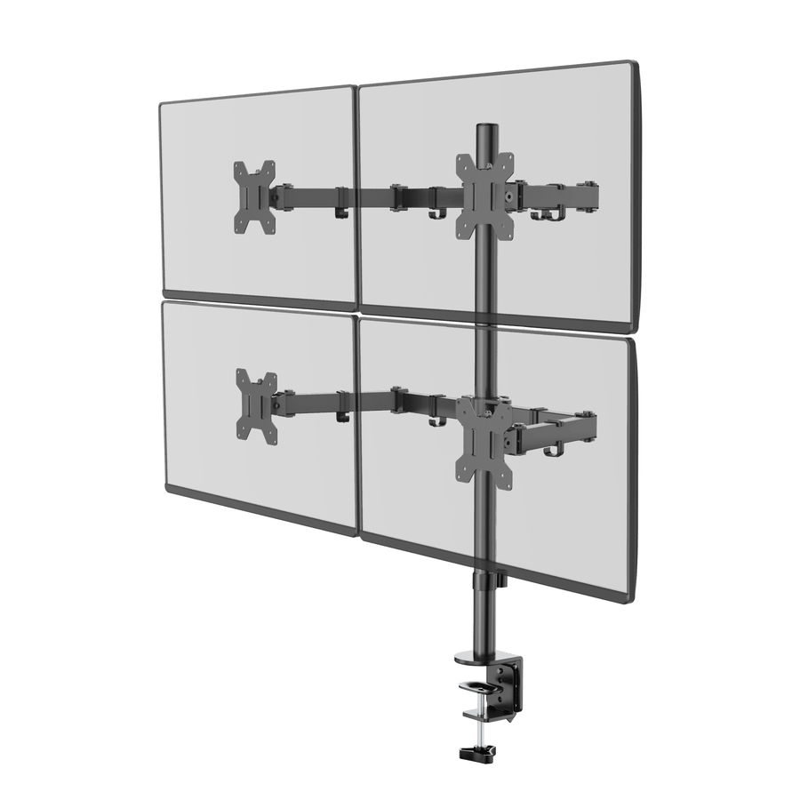Monitor arm voor vier schermen - DXM-4 detail klem bevestiging
