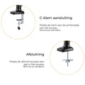 Monitorarm Dubbel Gasveer FM - SPM2 - Douxe