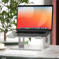 LP1 Laptopstandaard zijaanzicht met laptop