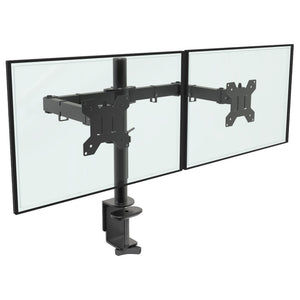 Douxe DXM-2 dubbele monitor arm twee schermen 13-27 inch zwart